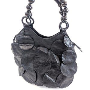 🖤 Black Leather Cute Circles Bag /Purse 🖤